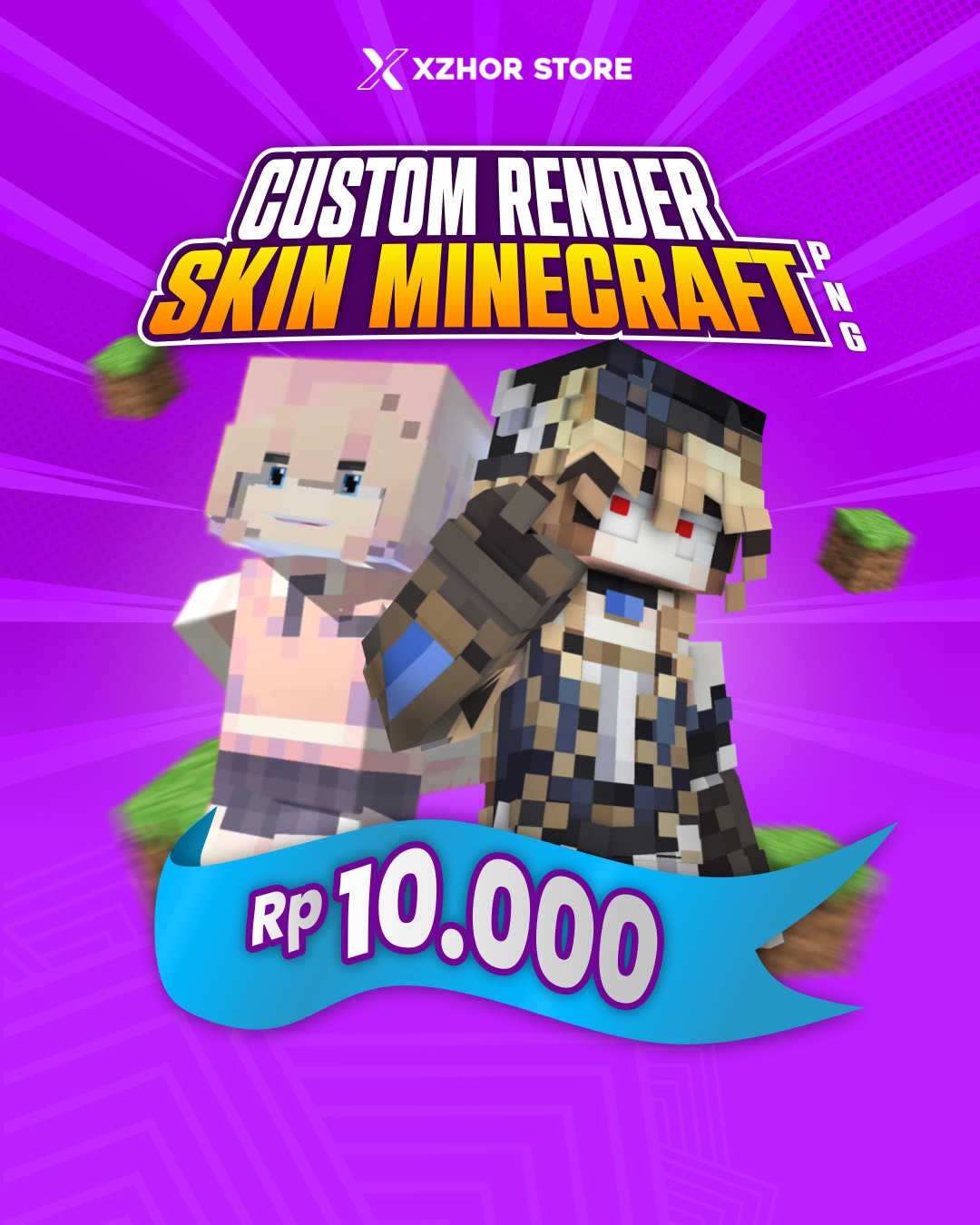 Custom Render Skin Minecraft Transparan
